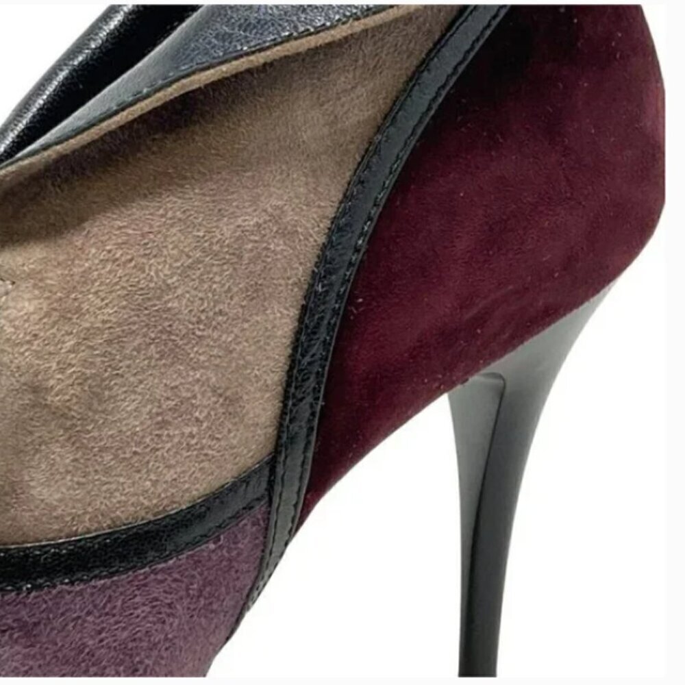 Stephen Venezia Colorblock Italian Suede Pointed Toe Heels - Size 8.5 - Picture 5 of 7